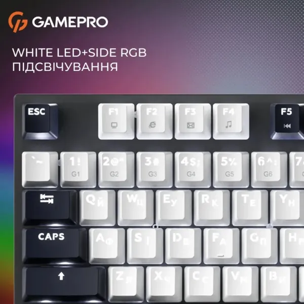 Клавіатура GamePro Genesis Metallic 100% Red switches (Black) (UA)
