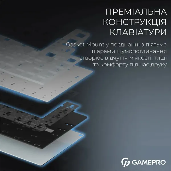 Клавіатура GamePro Asgard Valhalla Pro 75% Rainy switches (Black) (UA)