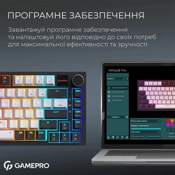 Клавіатура GamePro Asgard Valhalla Pro 75% Rainy switches (White) (UA)