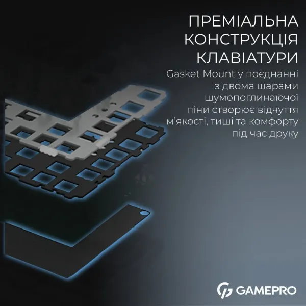 Клавіатура GamePro Asgard Valhalla MAX 75% Magnetic switches (Black) (UA