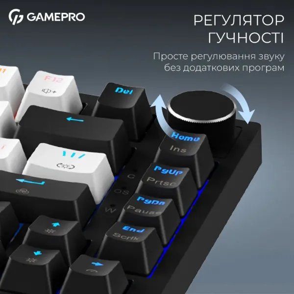 Клавіатура GamePro Asgard Valhalla MAX 75% Magnetic switches (Black) (UA