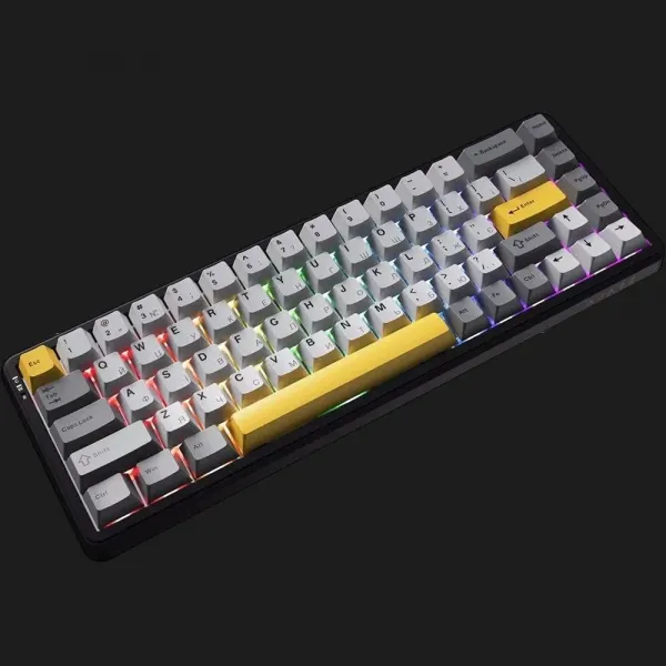 Клавіатура ігрова Ajazz (Black/Gray/Yellow) (AK680-M-BGY-AW) (UA)