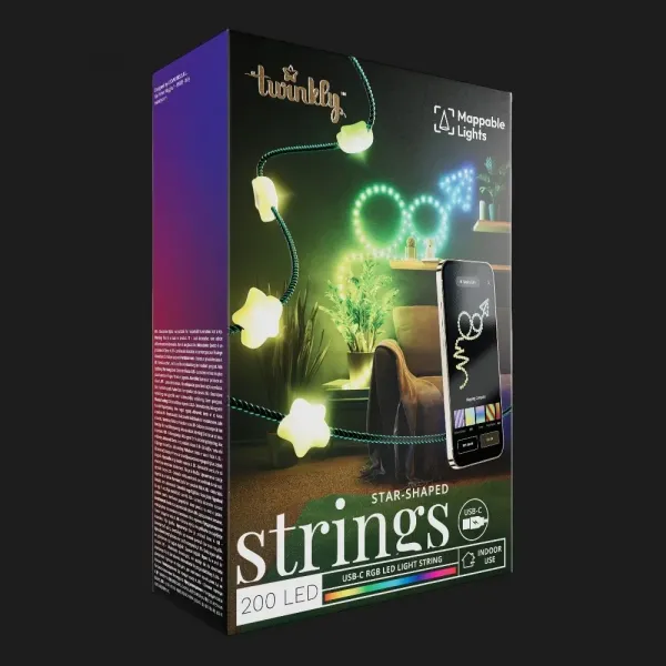 Гірлянда Smart LED Twinkly Strings Star RGB 200 IP20 6м