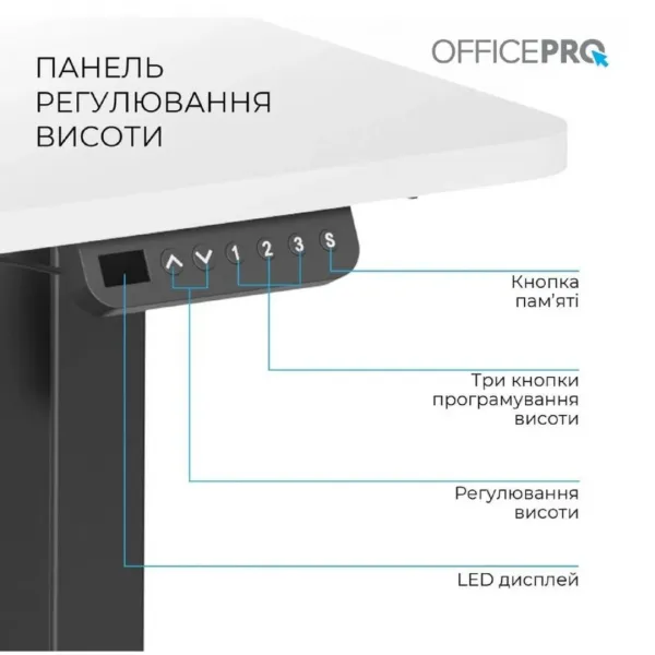 Комп'ютерний стіл OfficePro ODE1470WB (White/Black)