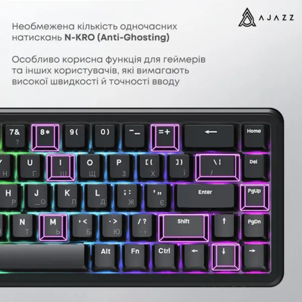 Клавіатура ігрова Ajazz AK680 MAX (Black) (AK680-WM-B-A) (UA)
