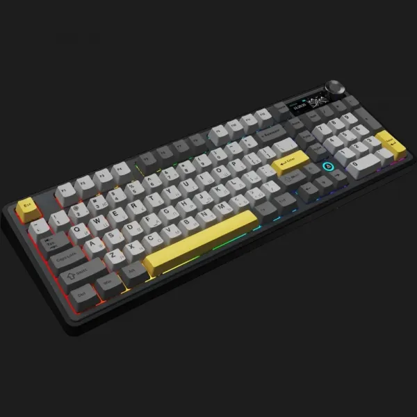 Клавіатура Ajazz AK980 V2 Gift Switch V2 (Black/Gray/Yellow) (UA)
