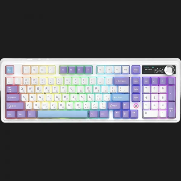 Клавіатура Ajazz AK980 V2 Gift Switch V2 (Purple/White/Blue) (UA)