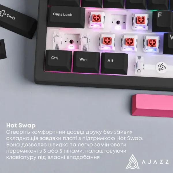 Клавіатура Ajazz AK980 Red Switch (Black/Red) (UA)