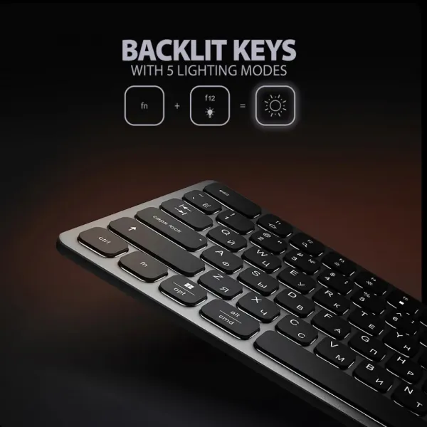 Клавіатура AXAGON HMC-KB 9 in 1 Layout USB (Silver/Black) (UA)