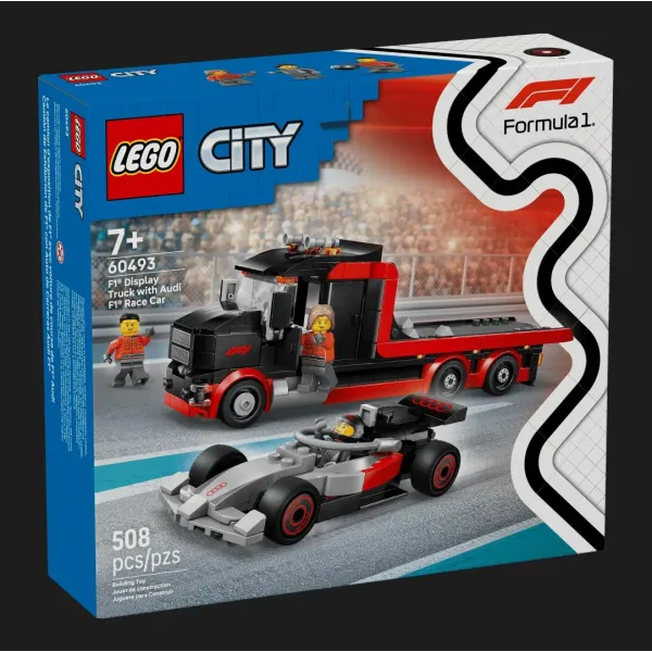 Конструктор LEGO City Вантажівка для демонстрації F1 із перегоновим автомобілем Audi F1 (60493)