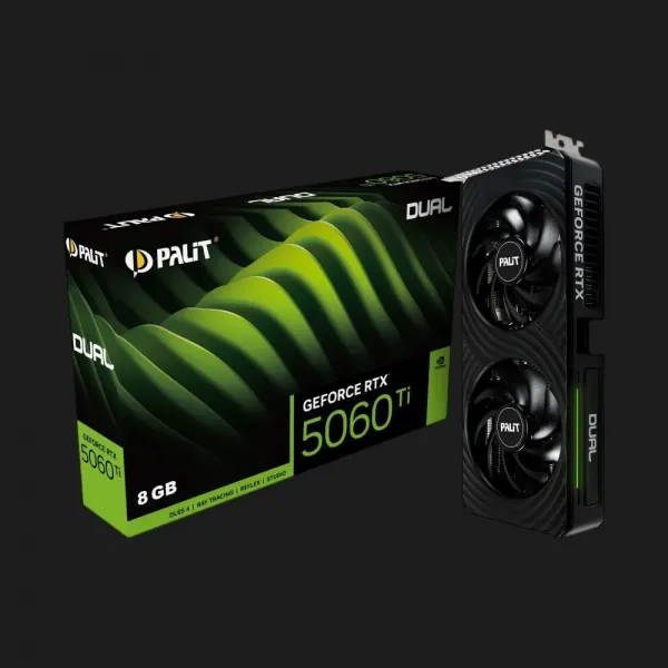 Відеокарта Palit GeForce RTX 5060 Ti DUAL OC 8GB (NE7506TT19P1-GB2062D)