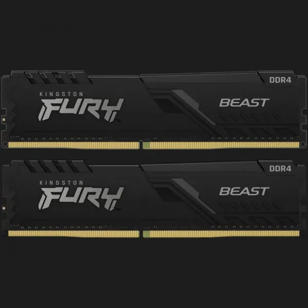 Оперативна памʼять Kingston Fury Beast DDR4 16GB 2x8GB 3200MHz (KF432C16BBK2/16WP)