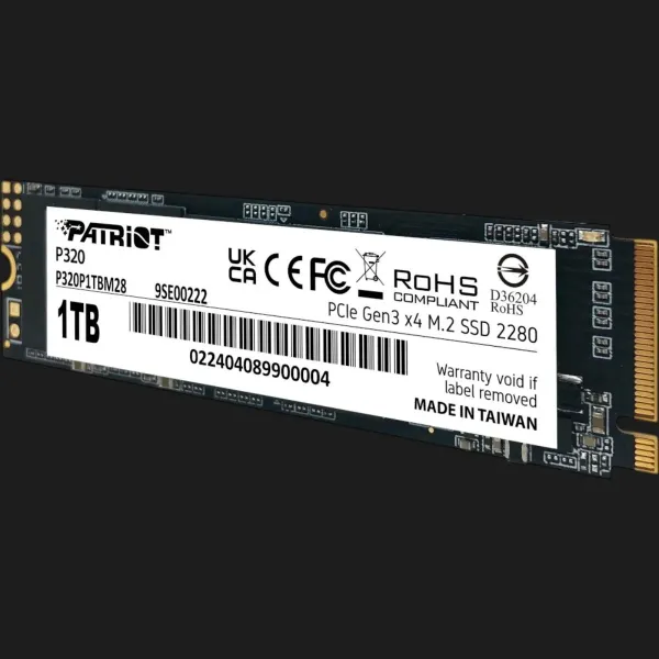 Накопичувач SSD Patriot P320 1TB NVMe PCIe 3.0 (P320P1TBM28)