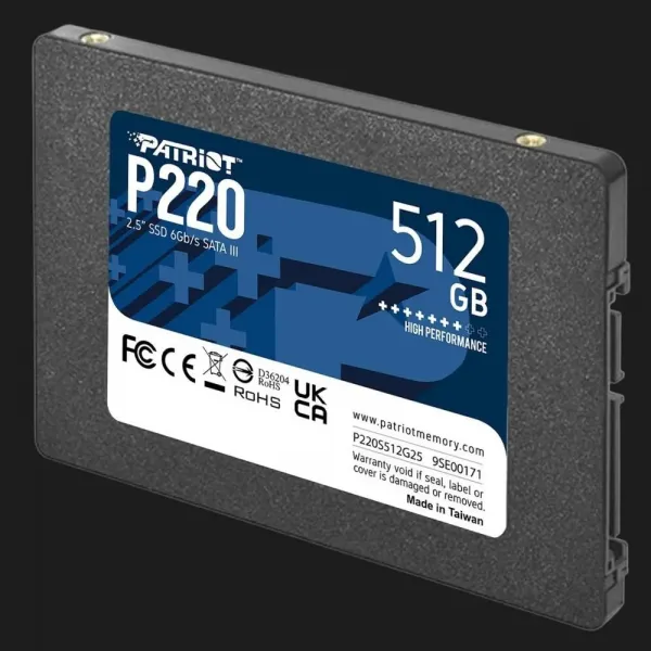 Накопичувач SSD Patriot P220 512GB SATA (P220S512G25)