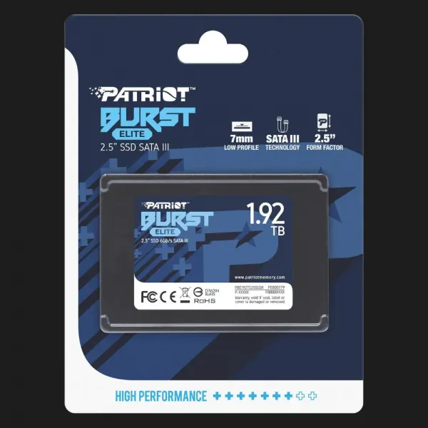 Накопичувач SSD Patriot Burst Elite 1.92TB SATA (PBE192TS25SSDR)