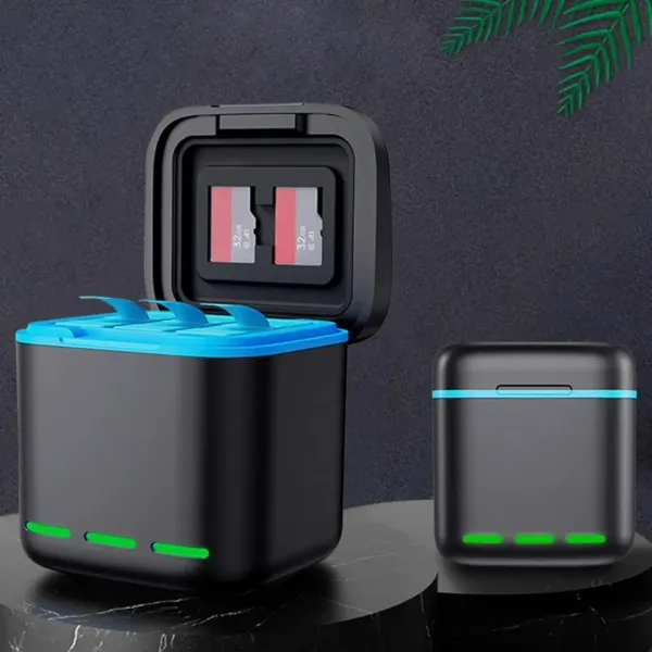 Зарядний пристрій для GoPro Hero 13 Portable Battery Charger 3 Slot Charging Box