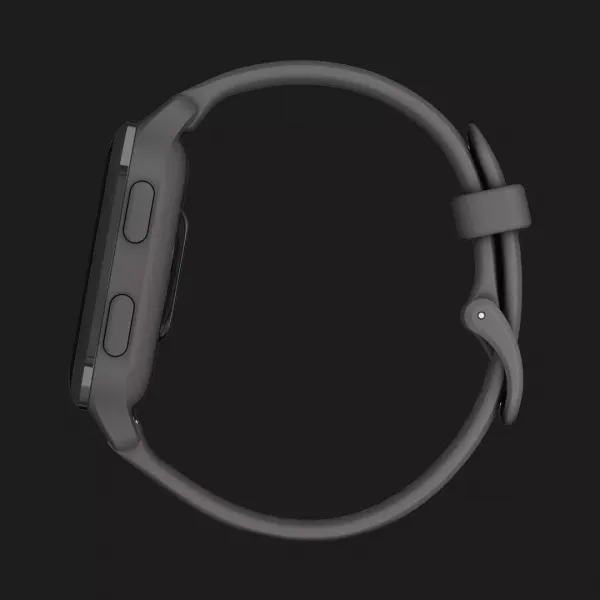 Garmin Venu Sq 2 Slate Aluminum Bezel with Shadow Gray Case and Silicone Band