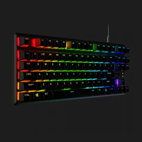 Клавіатура ігрова HyperX Alloy Origins Core PBT Aqua USB RGB (Black) (UA)