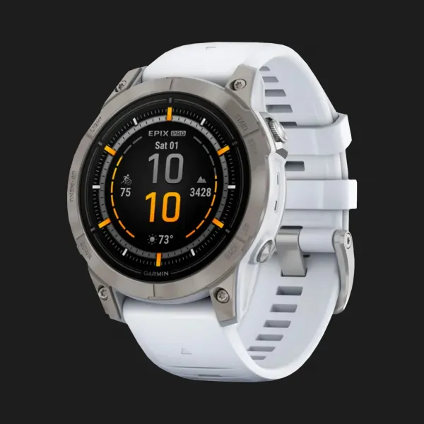 Garmin Epix Pro (Gen 2) Sapphire 47mm Titanium with Whitestone Band