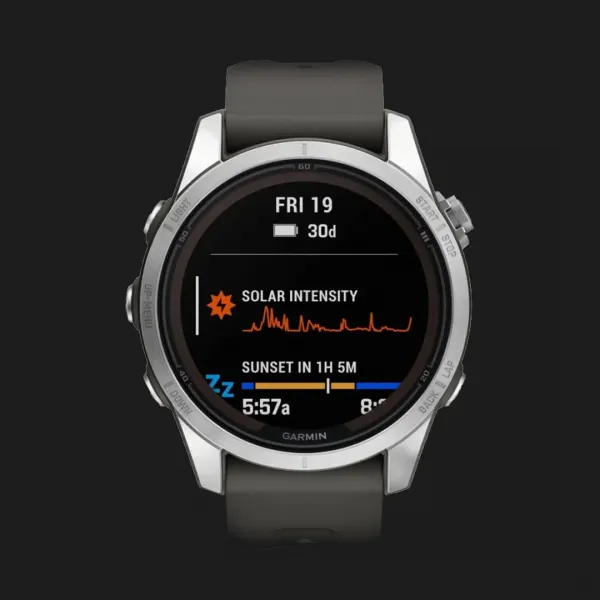 Garmin Fenix 7S Pro Solar Silver with Graphite Band