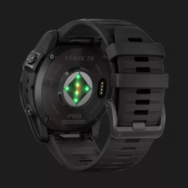 Garmin Fenix 7X Pro Sapphire Solar Carbon Gray DLC Titanium with Black Band