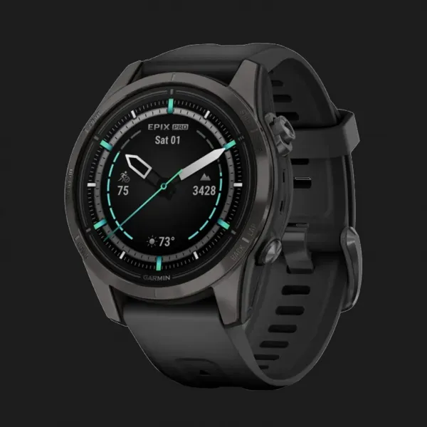Garmin Epix Pro (Gen 2) Sapphire 42mm Carbon Gray DLC Titanium with Black Band