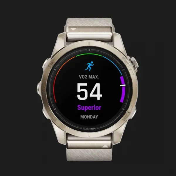 Garmin Epix Pro (Gen 2) Sapphire 42mm Soft Gold with Cream Heathered Nylon Band