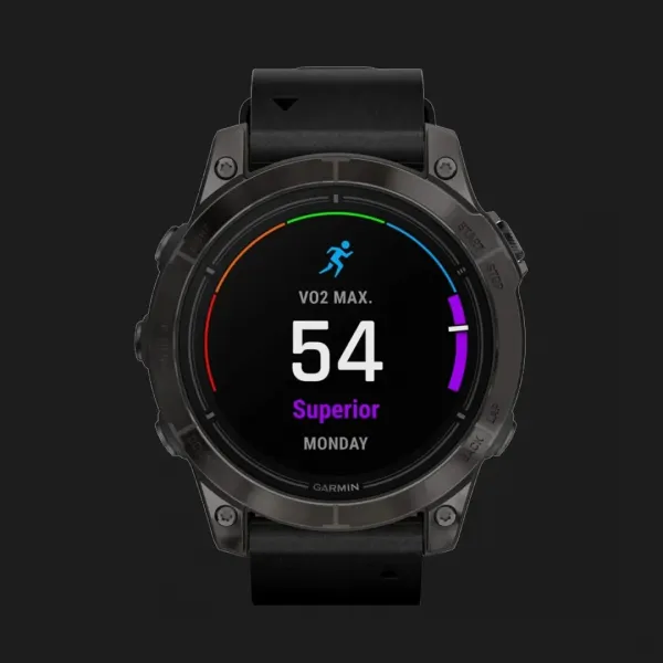 Garmin Epix Pro (Gen 2) Sapphire 47mm Carbon Gray DLC Titanium with Black Leather Band