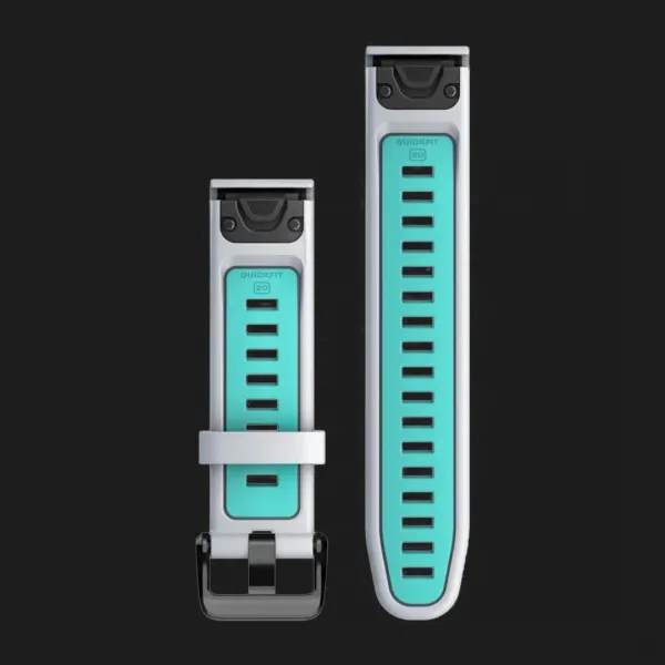 Ремінець Garmin 20mm QuickFit Whitestone/Aqua Silicone Bands (010-13279-07)