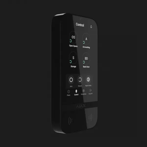 Клавіатура Ajax KeyPad TouchScreen з сенсорним дисплеєм (Black)