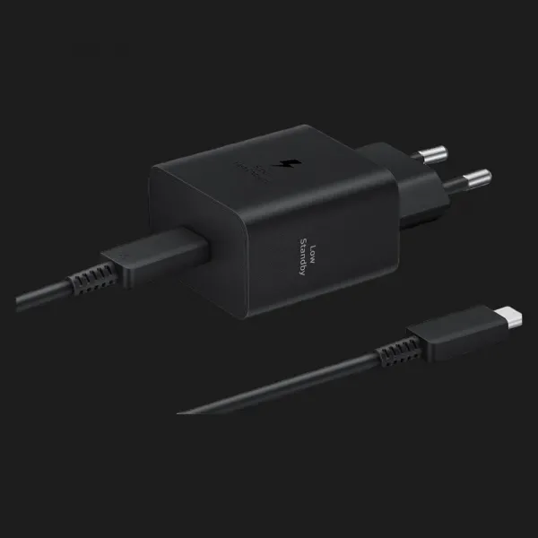Блок живлення Samsung 45W Travel Adapter (with Type-C cable) (Black)