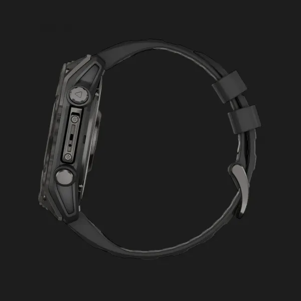 Garmin Fenix 8 51mm AMOLED Sapphire Carbon Gray DLC Titanium with Black/Pebble Gray Silicone Band (010-02905-20/21)