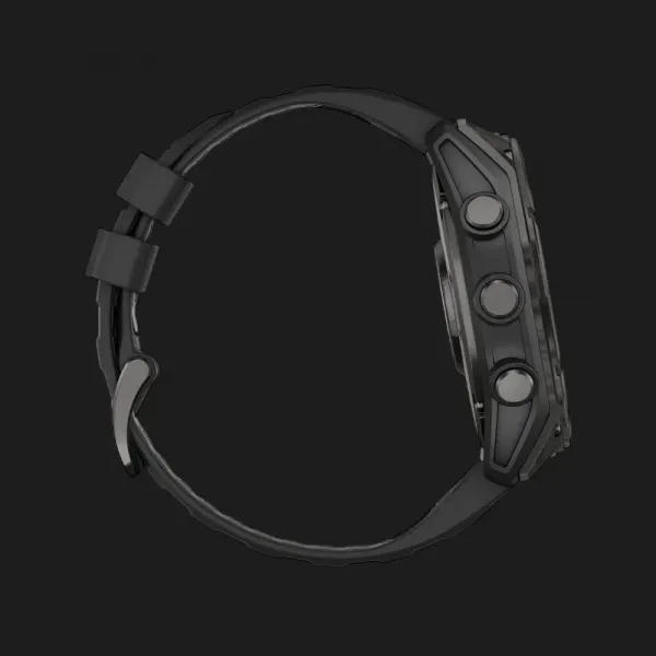 Garmin Fenix 8 51mm AMOLED Sapphire Carbon Gray DLC Titanium with Black/Pebble Gray Silicone Band (010-02905-20/21)