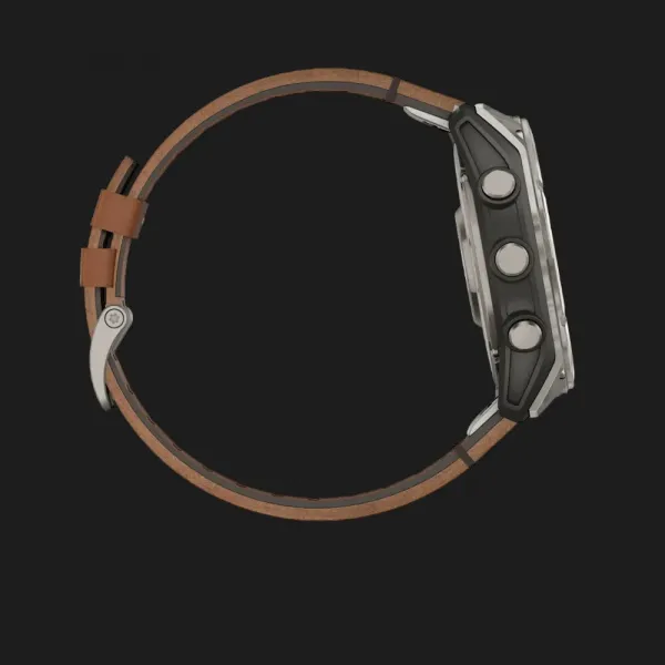 Garmin Fenix 8 51mm AMOLED Sapphire Titanium with Chestnut Leather Band (010-02905-40)