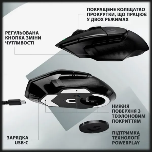 Ігрова миша Logitech G502 X Lightspeed (Black) (UA)