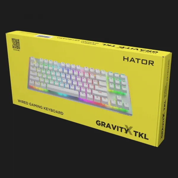 Клавіатура механічна Hator Gravity X TKL Orange (White) (HTK551UA) (UA)