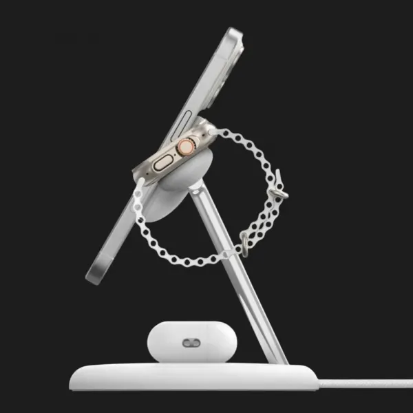 Безпровідна зарядка Belkin 3в1 Magnetic Qi2 15Вт (White)