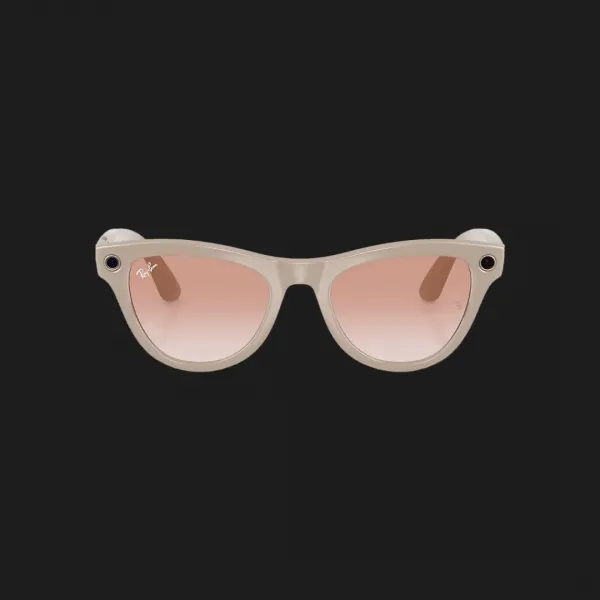 Смарт-окуляри Ray-Ban Meta Skyler Shiny Chalky Gray/Cinnamon Pink Gradient (RW4010 670013 52-20)