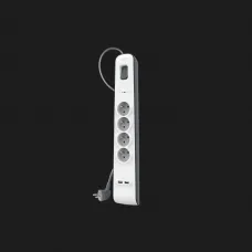 Мережевий фільтр Belkin 4хТип F, 3x1.5мм кв, 16А, 2xUSB-A 2.4A, з захистом від перенапруги,2м (White)