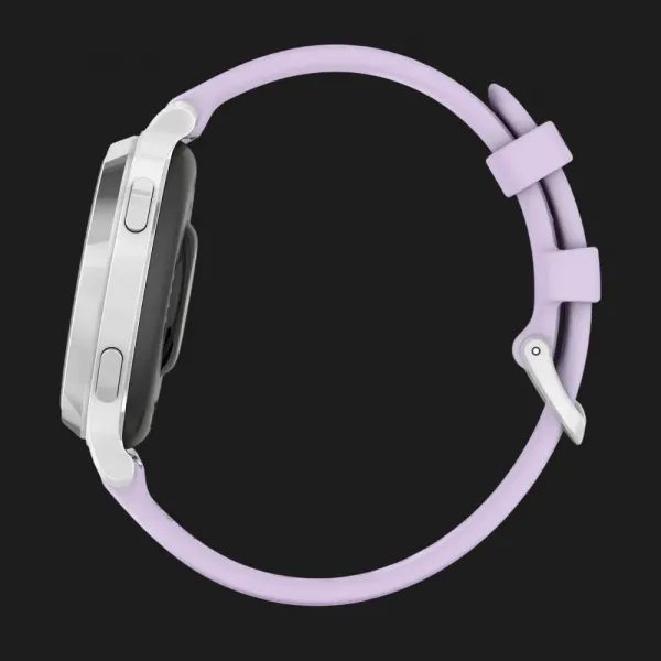 Garmin Lily 2 Active Silver with Purple Jasmine Silicone Band