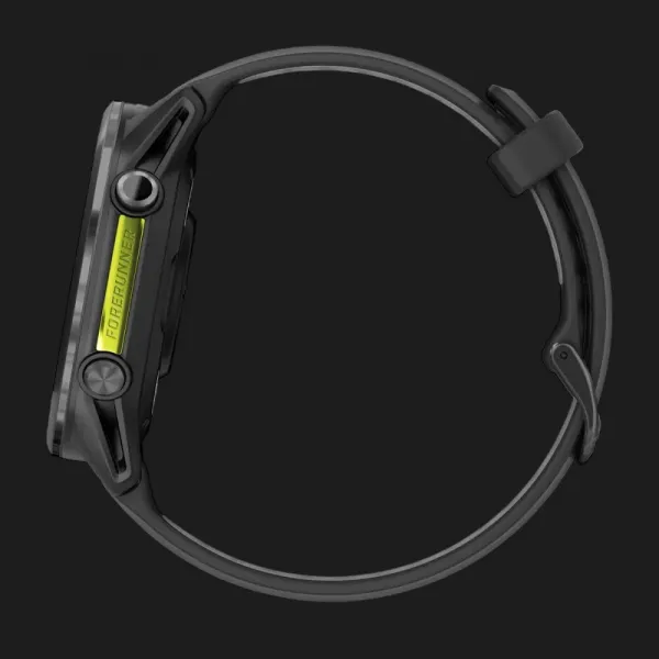 Garmin Forerunner 970 Carbon Gray DLC Titanium with Black Case and Black/Translucent Whitestone Band