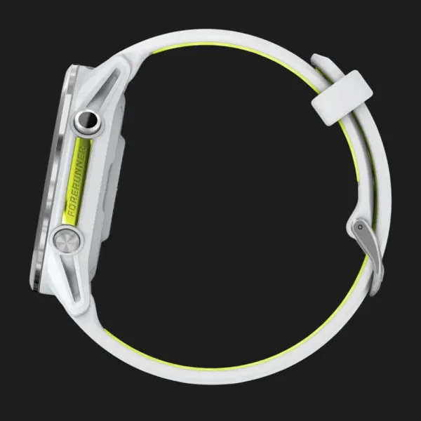 Garmin Forerunner 970 Titanium with Whitestone Case and Whitestone/Translucent Amp Yellow Band
