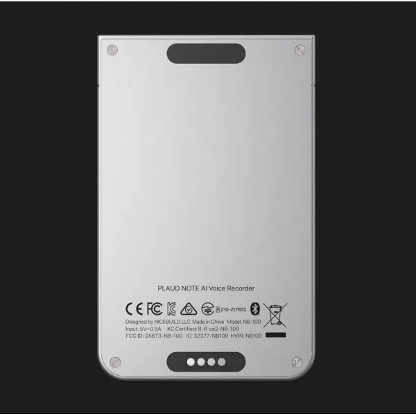 Цифровий диктофон PLAUD Note ChatGPT AI (Silver) (NB-100-SI)