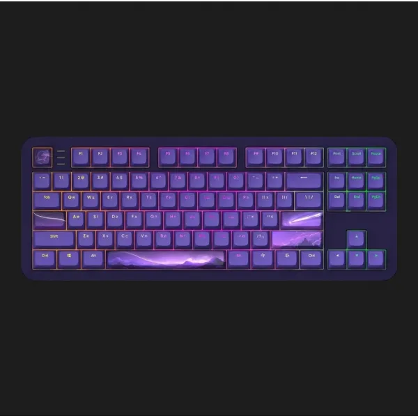 Клавіатура ігрова Dark Project ALU87 Celestial ENG/UA (Black/Dark Purple) (UA)