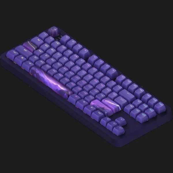 Клавіатура ігрова Dark Project ALU87 Celestial ENG/UA (Black/Dark Purple) (UA)