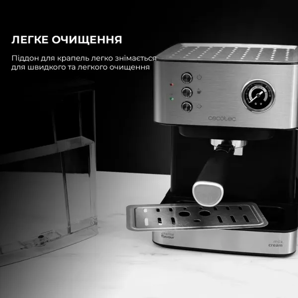 Ріжкова кавоварка Cecotec Cumbia Power Espresso 20 Professional (Silver) (CCTC-01556)