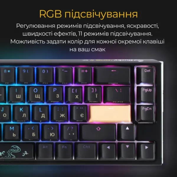 Клавіатура ігрова Ducky One 3 SF Cherry MX Brown RGB (Black) (UA)