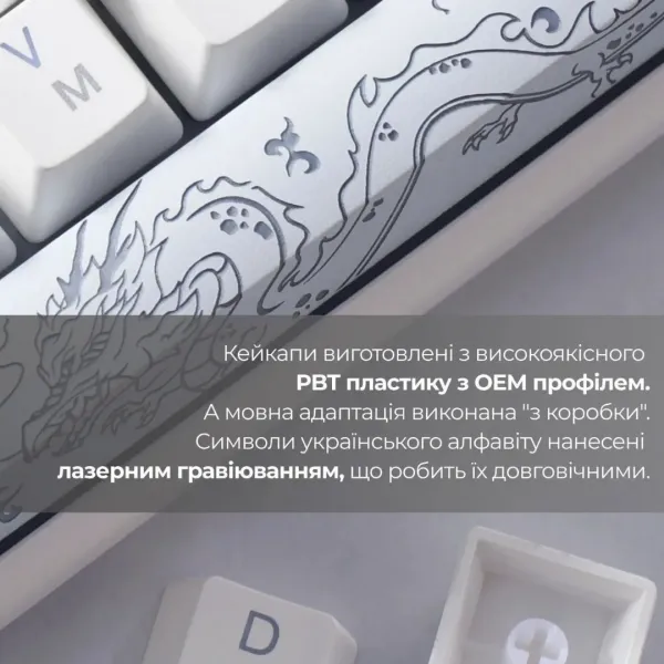 Клавіатура ігрова Ducky One 3 Mini Cherry MX Silent red RGB (White) (UA)