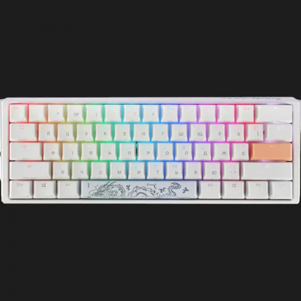 Клавіатура ігрова Ducky One 3 Mini Cherry MX Red RGB (White) (UA)