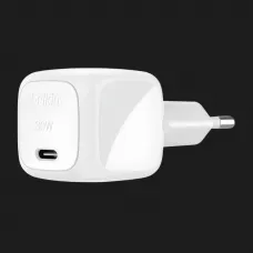 Блок живлення Belkin 30W USB-С GAN PD PPS, NEW (White)